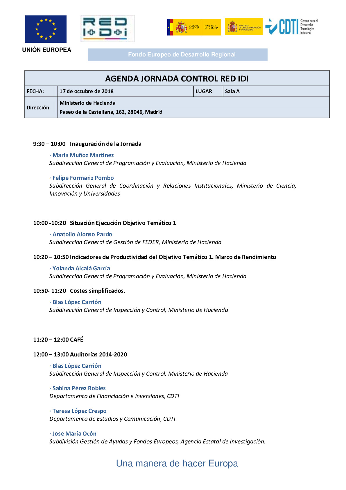 20181017 Agenda Jornada control