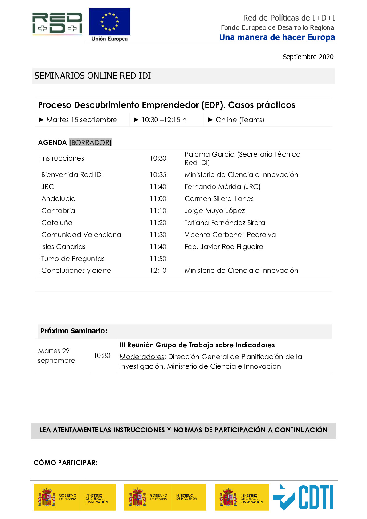 Agenda EDP Seminarios Online Red IDI_20200903