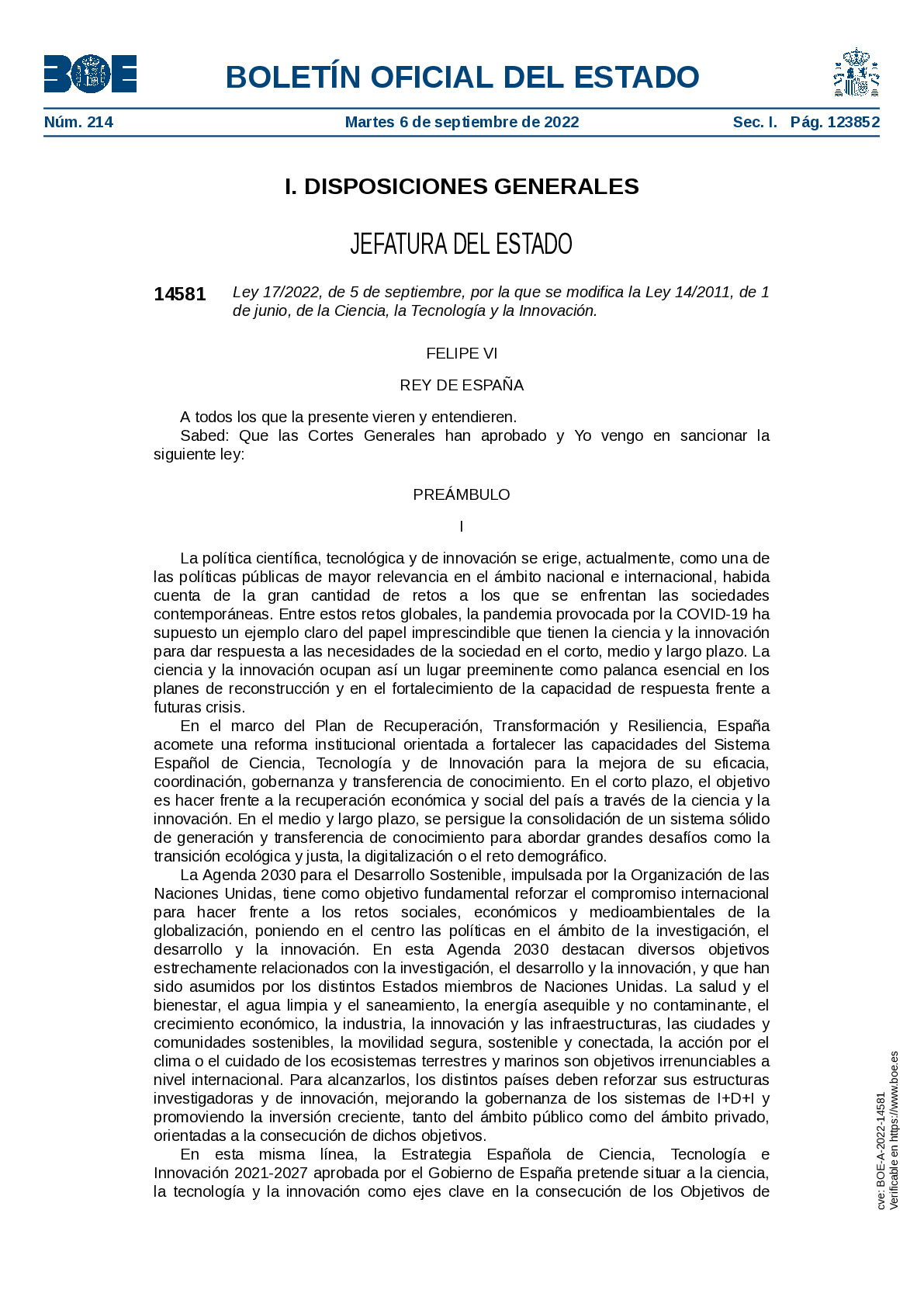 BOE-A-2022-14581_Ley de la Ciencia