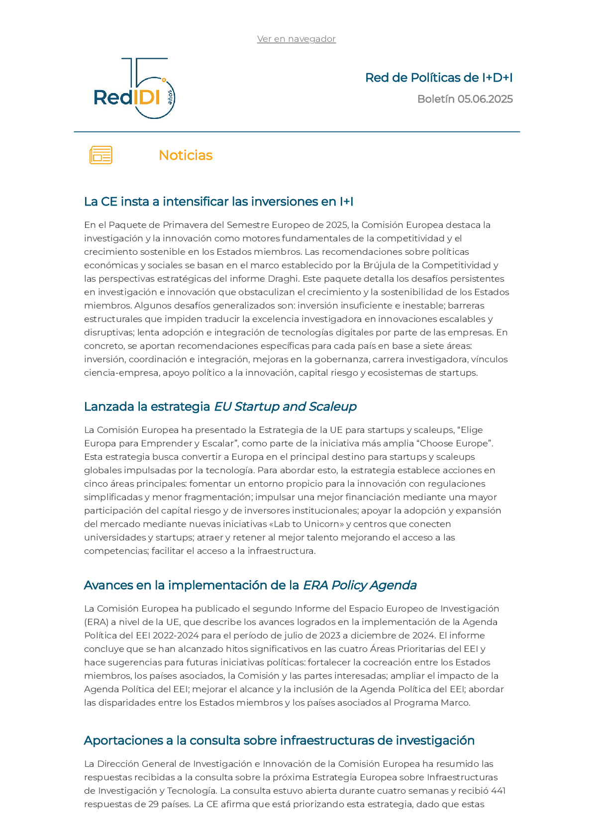 Boletín de actualidad 05.06.2025 de la Red IDI