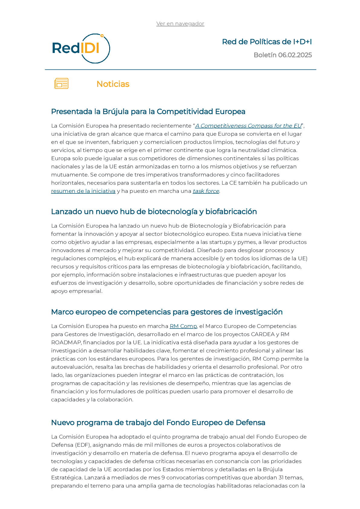 Boletín de actualidad 06.02.2025 de la Red IDI