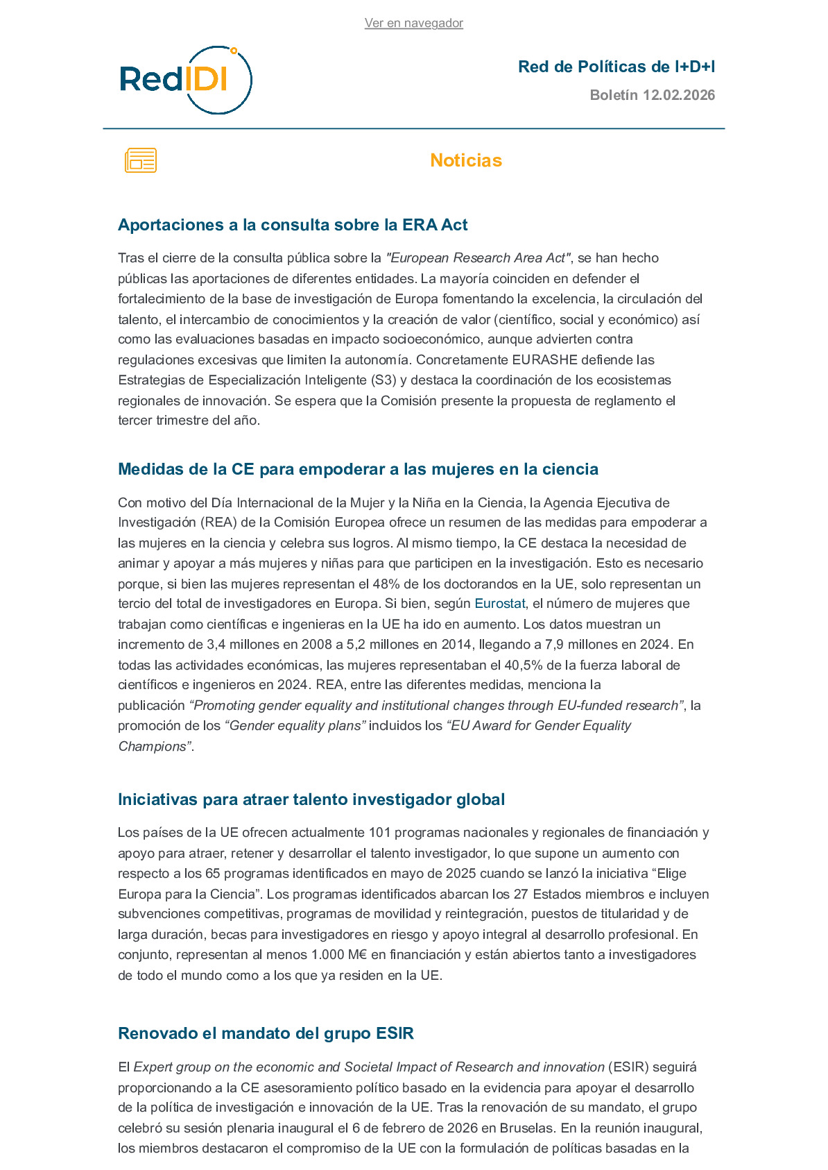 Boletín de actualidad 12.02.2026 de la Red IDI