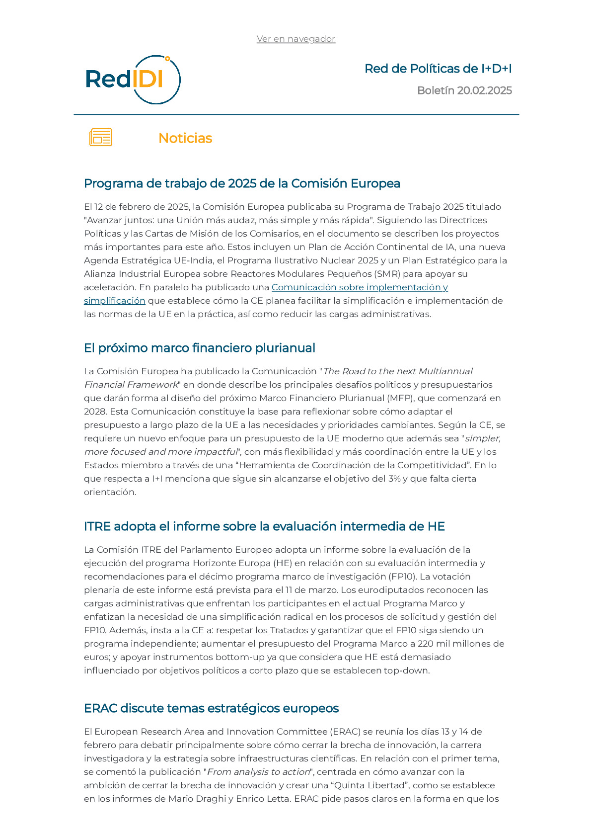Boletín de actualidad 20.02.2025 de la Red IDI