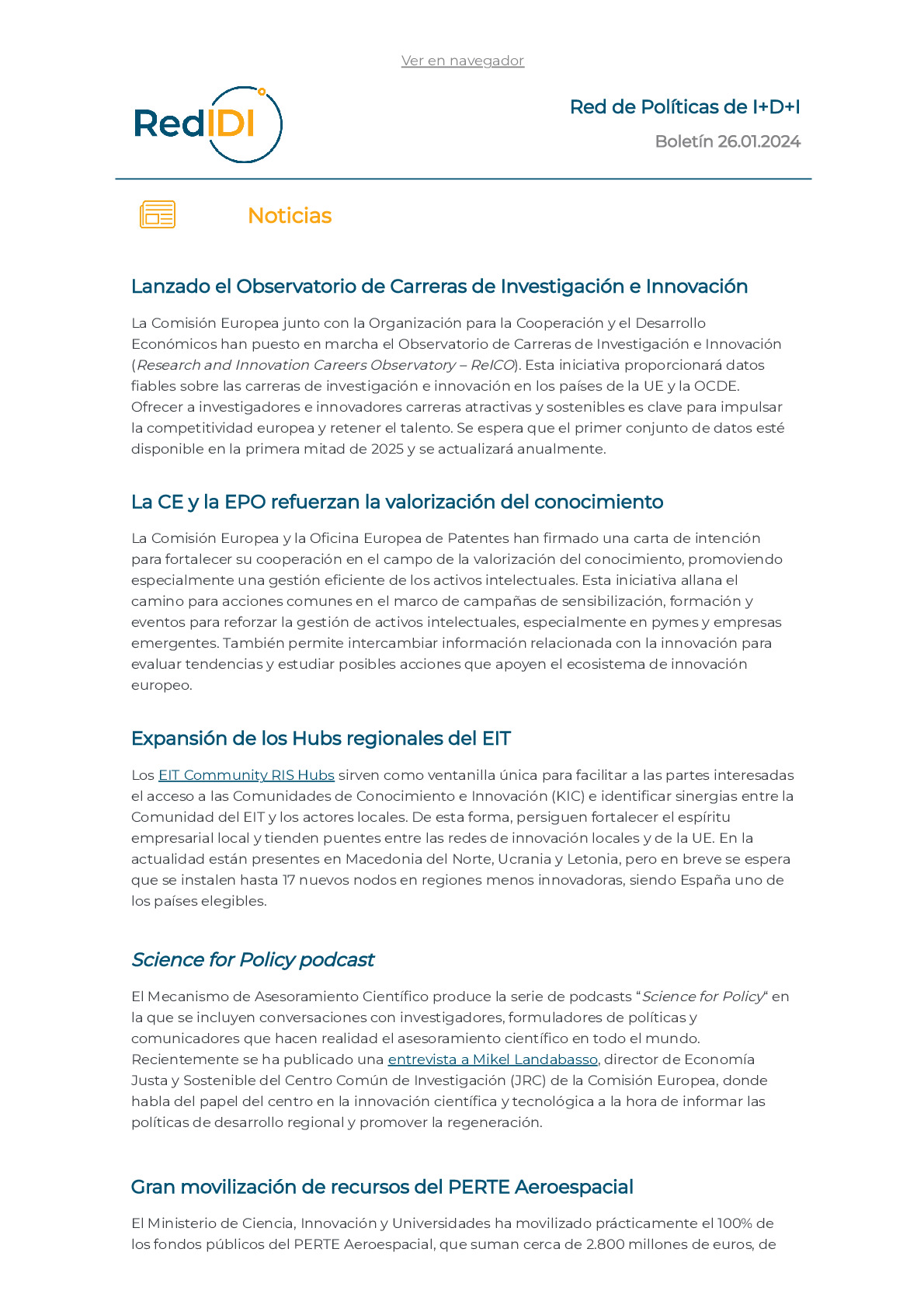 Boletín de actualidad 26.09.2024 de la Red IDI