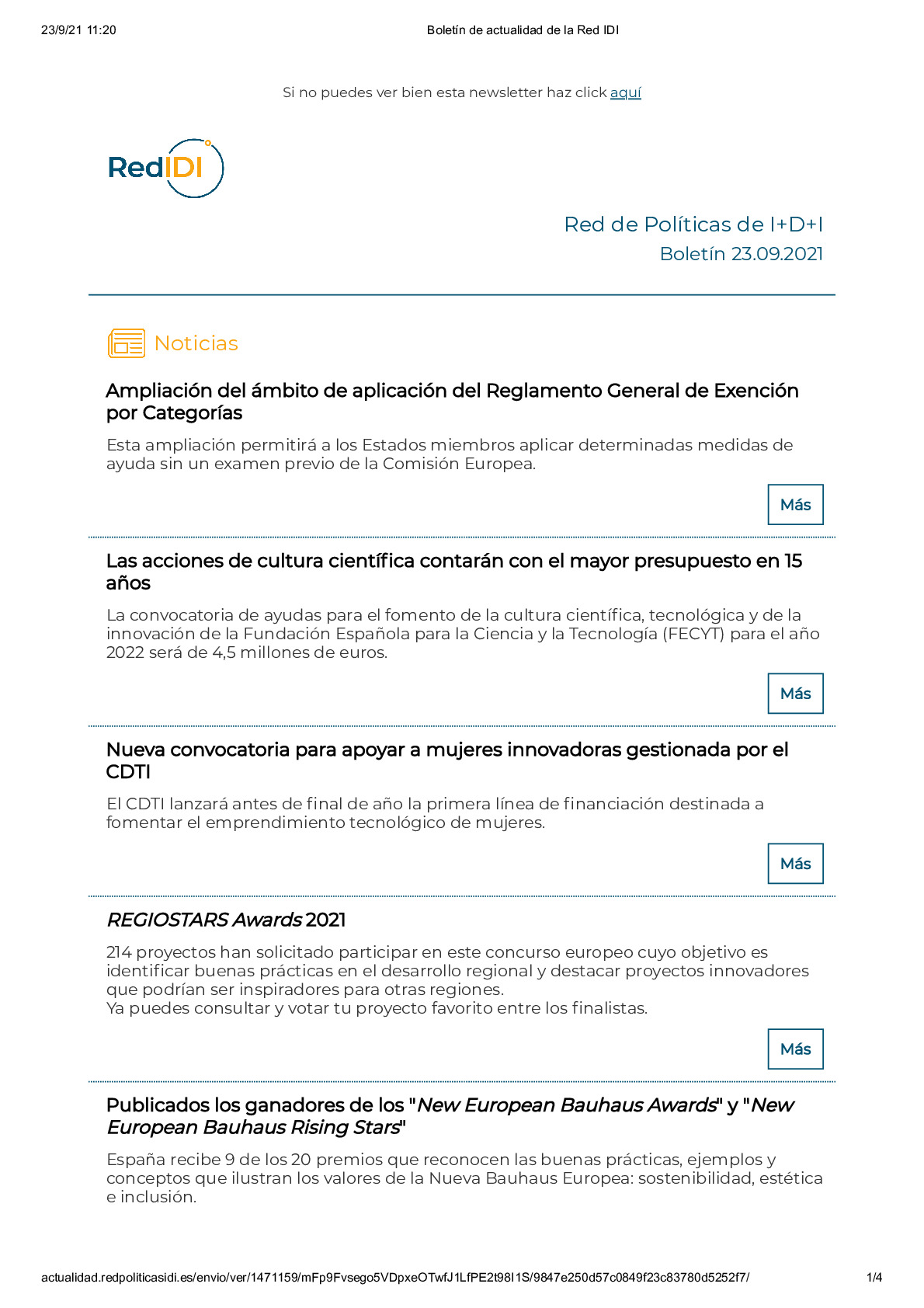 Boletín de actualidad de la Red IDI_20210923