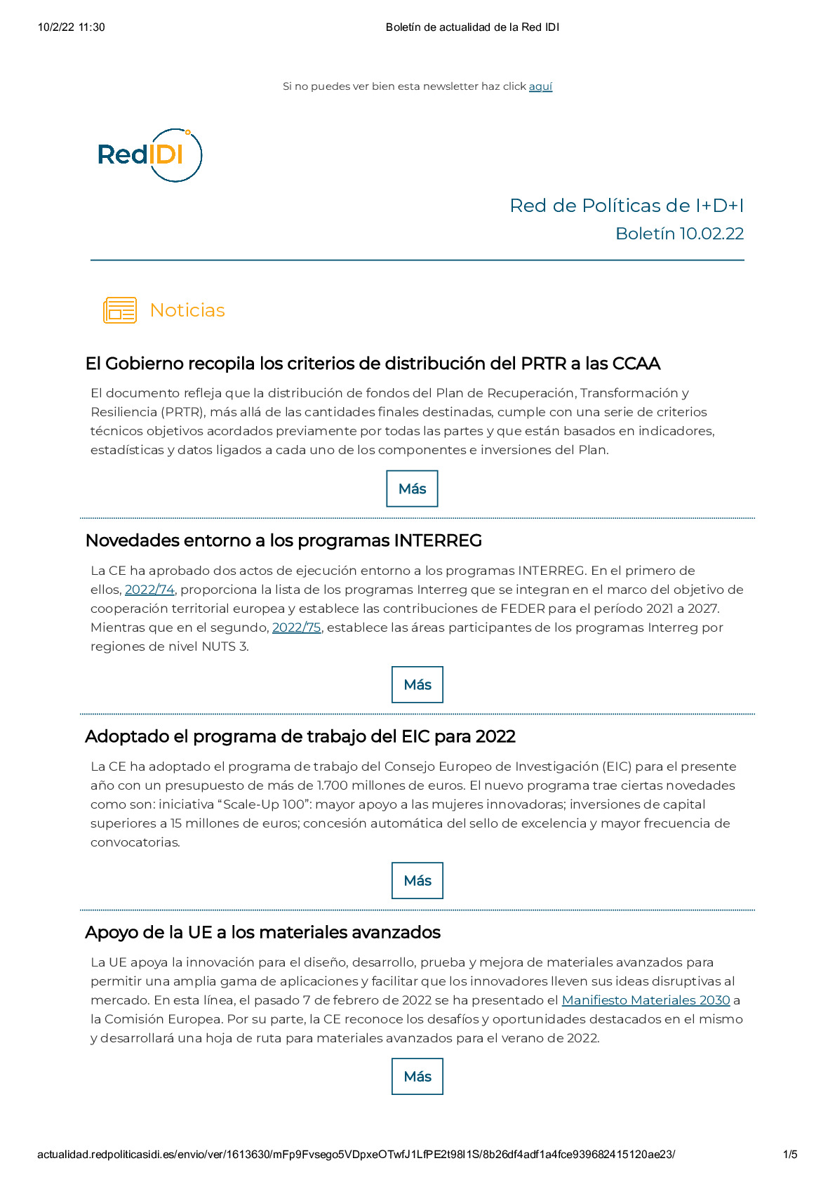 Boletín de actualidad de la Red IDI_20220210