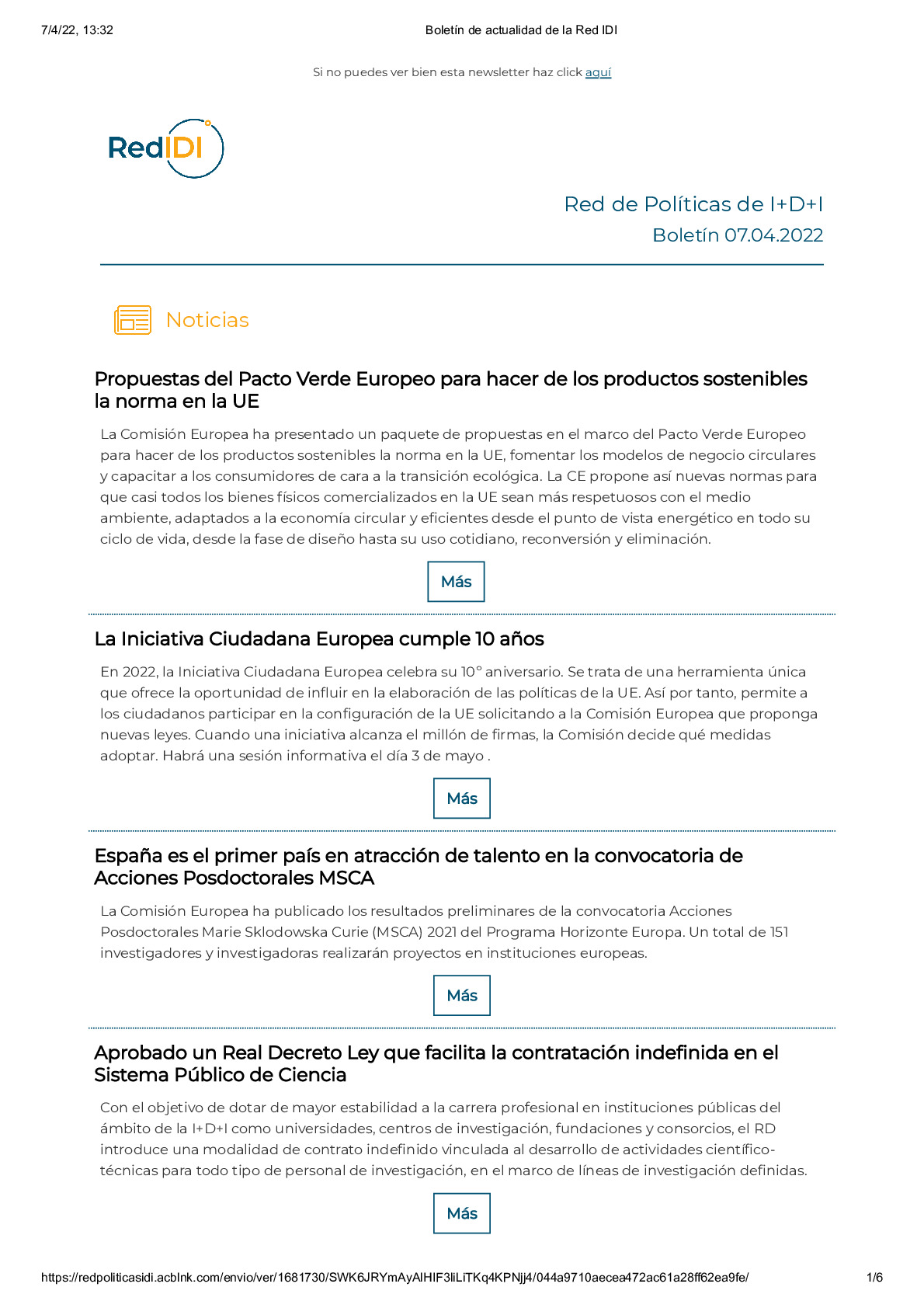 Boletín de actualidad de la Red IDI_20220407