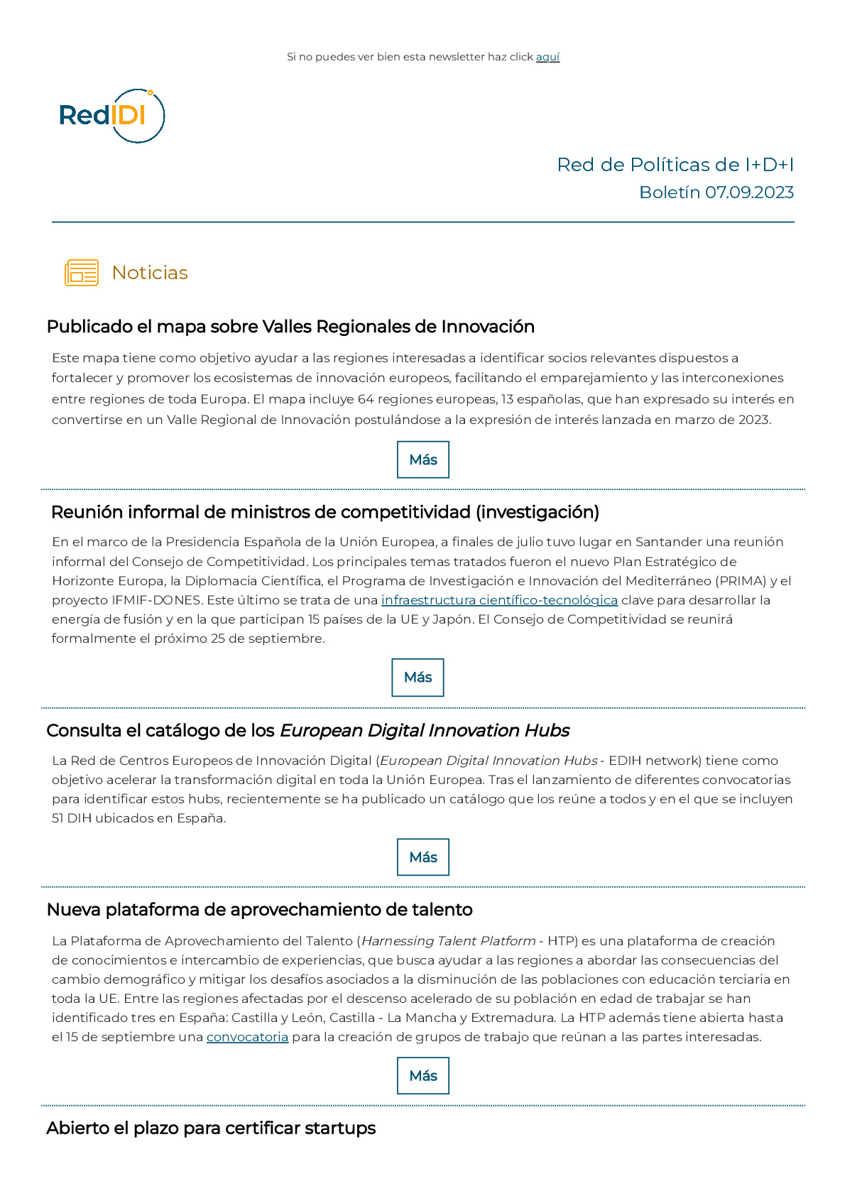 Boletín de actualidad de la Red IDI_2023.09.07