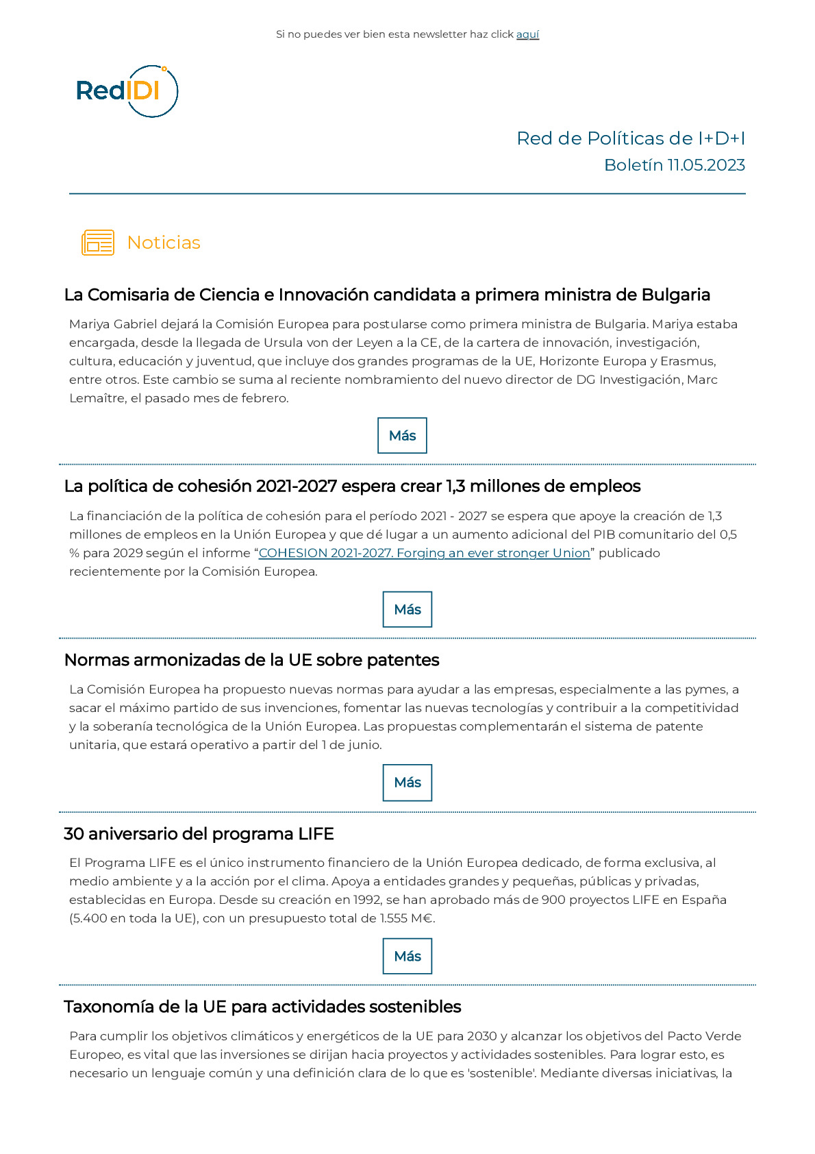 Boletín de actualidad de la Red IDI_20230511