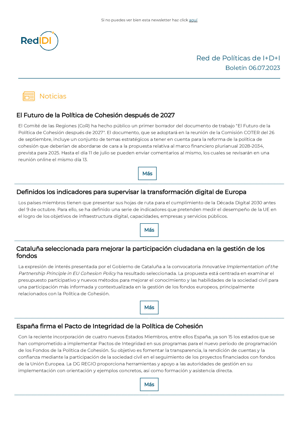 Boletín de actualidad de la Red IDI_20230706