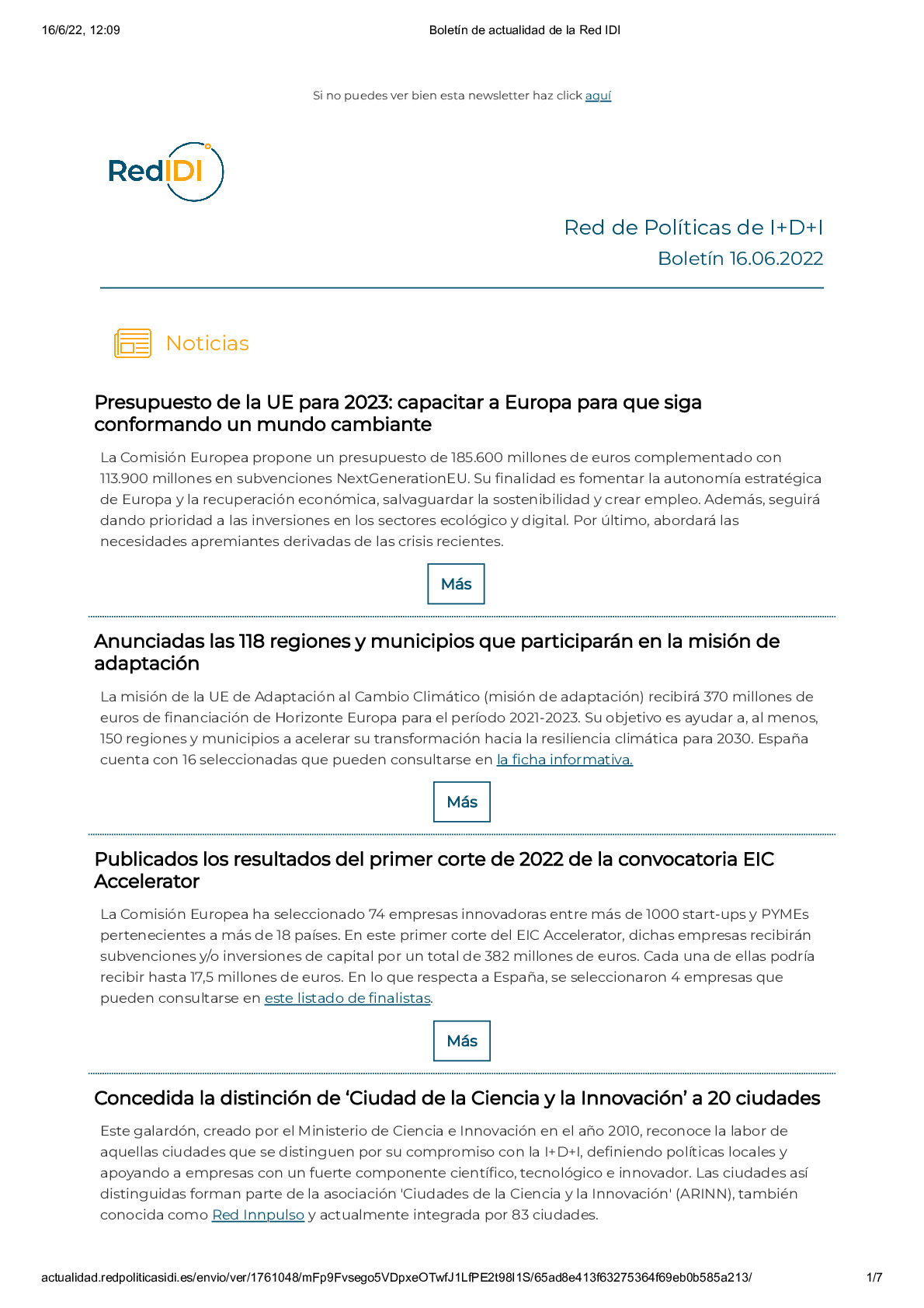 Boletin de actualidad de la Red IDI_20220616