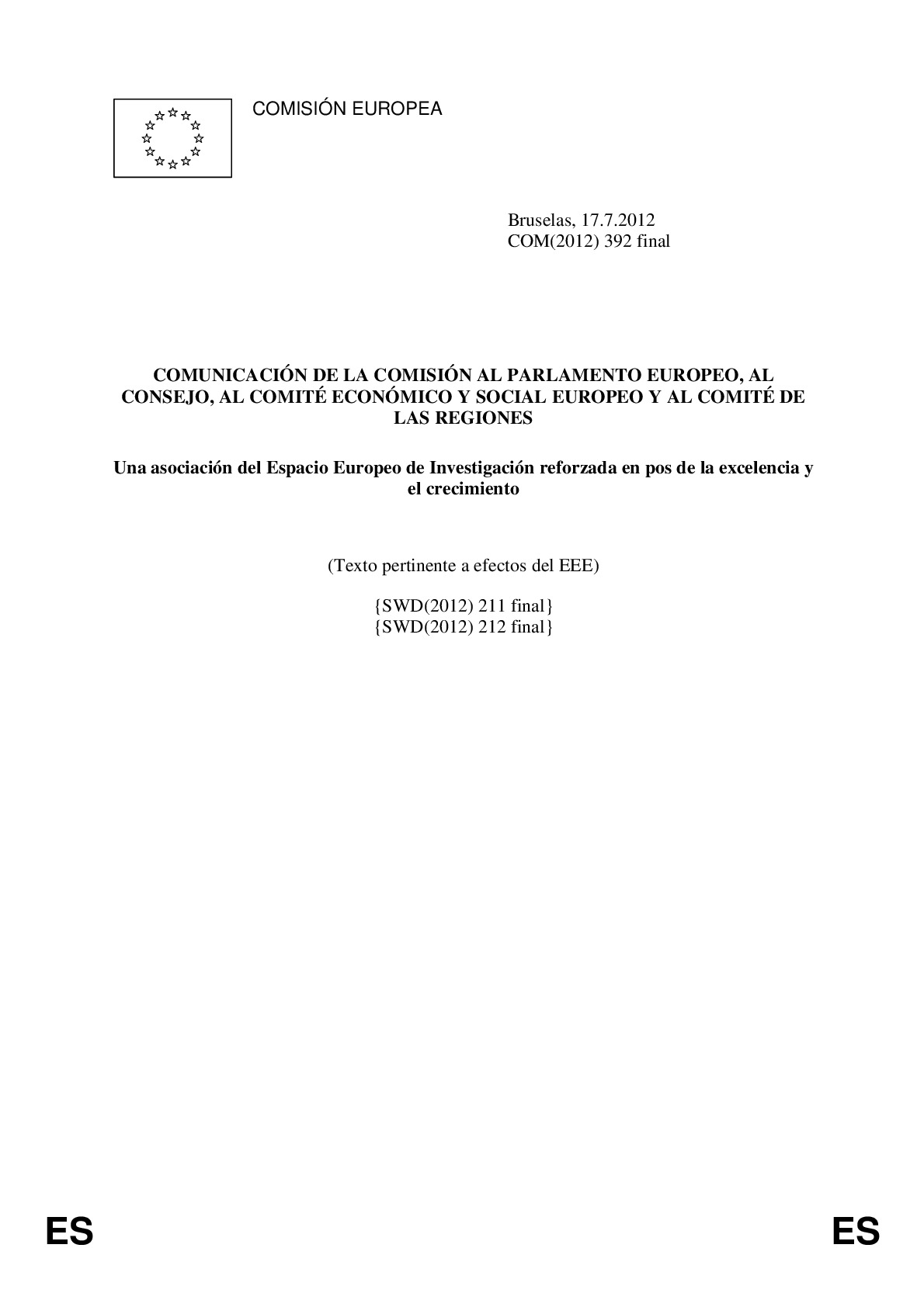 CELEX_52012DC0392_ERA reforzada_ES_TXT