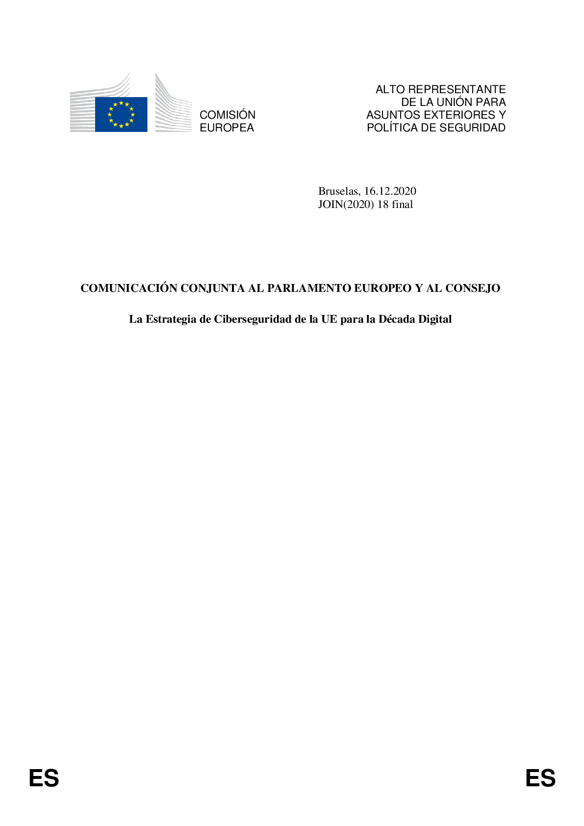Comunicación_Estrategia de Ciberseguridad de la UE para la Decada Digital_18-2020