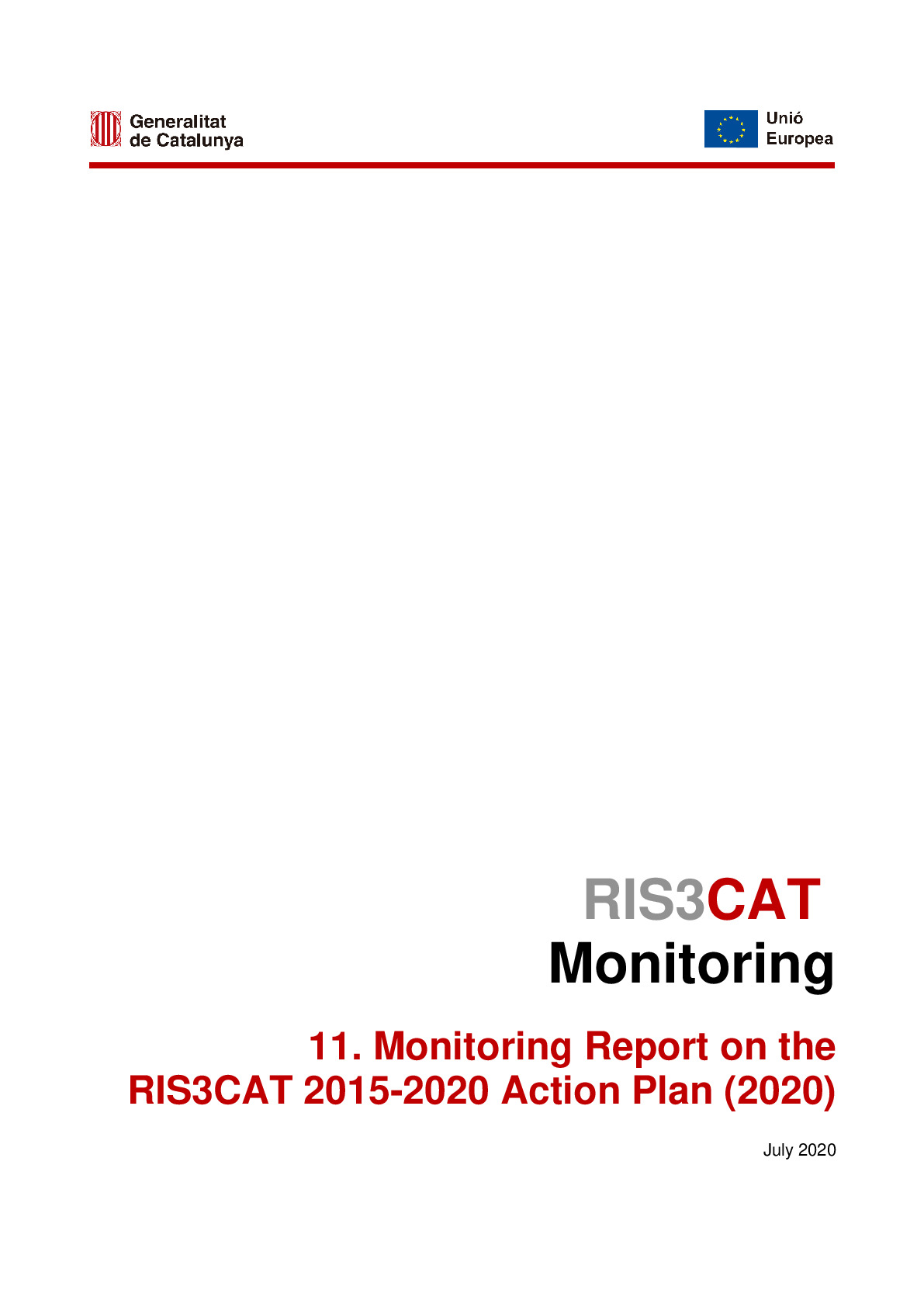 Monitoring Report on the RIS3CAT 2015-2020_2020