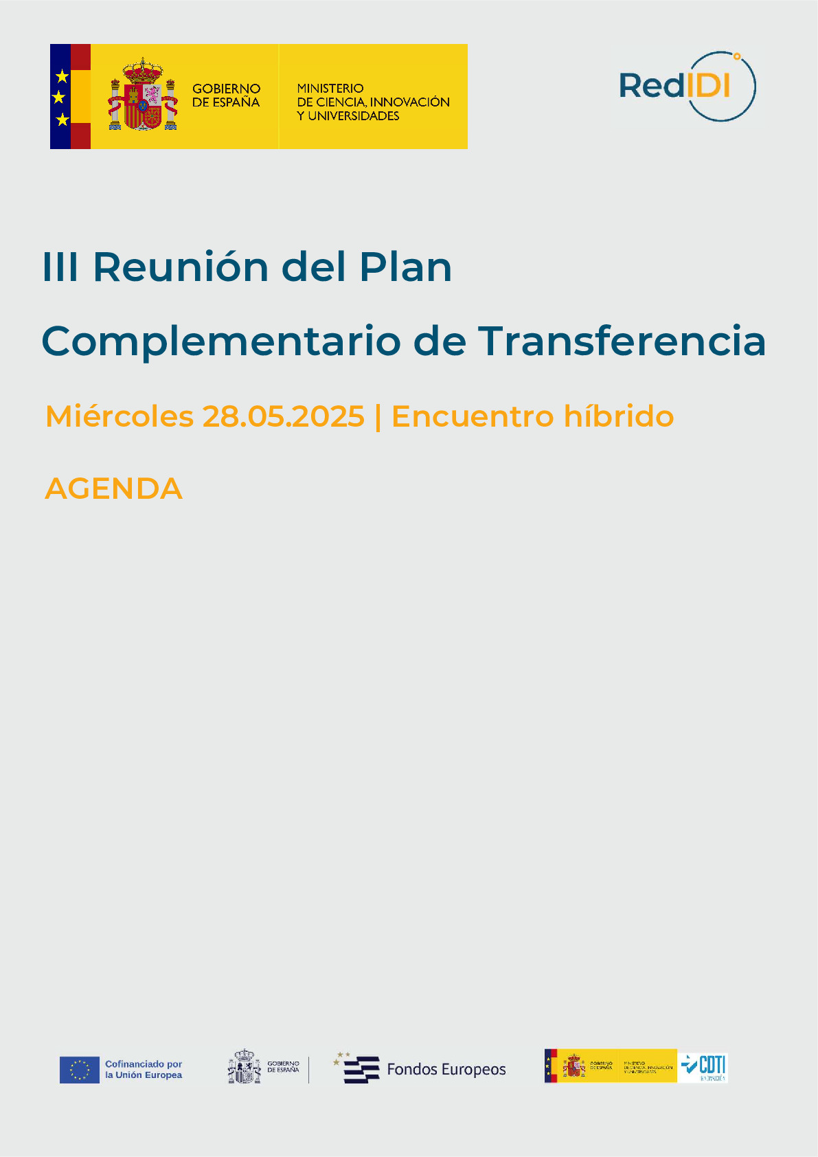 Orden del día III Reunión del Plan Complementario de Transferencia del Conocimiento_0