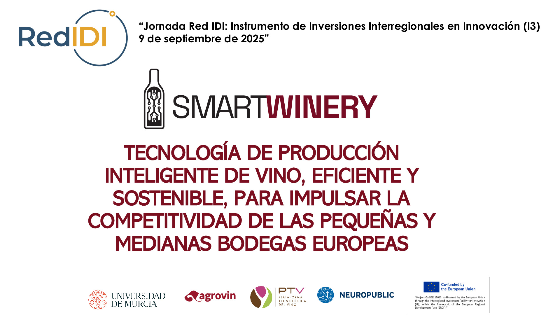 PRESENTACION SMARTWINERY JORNADA I3
