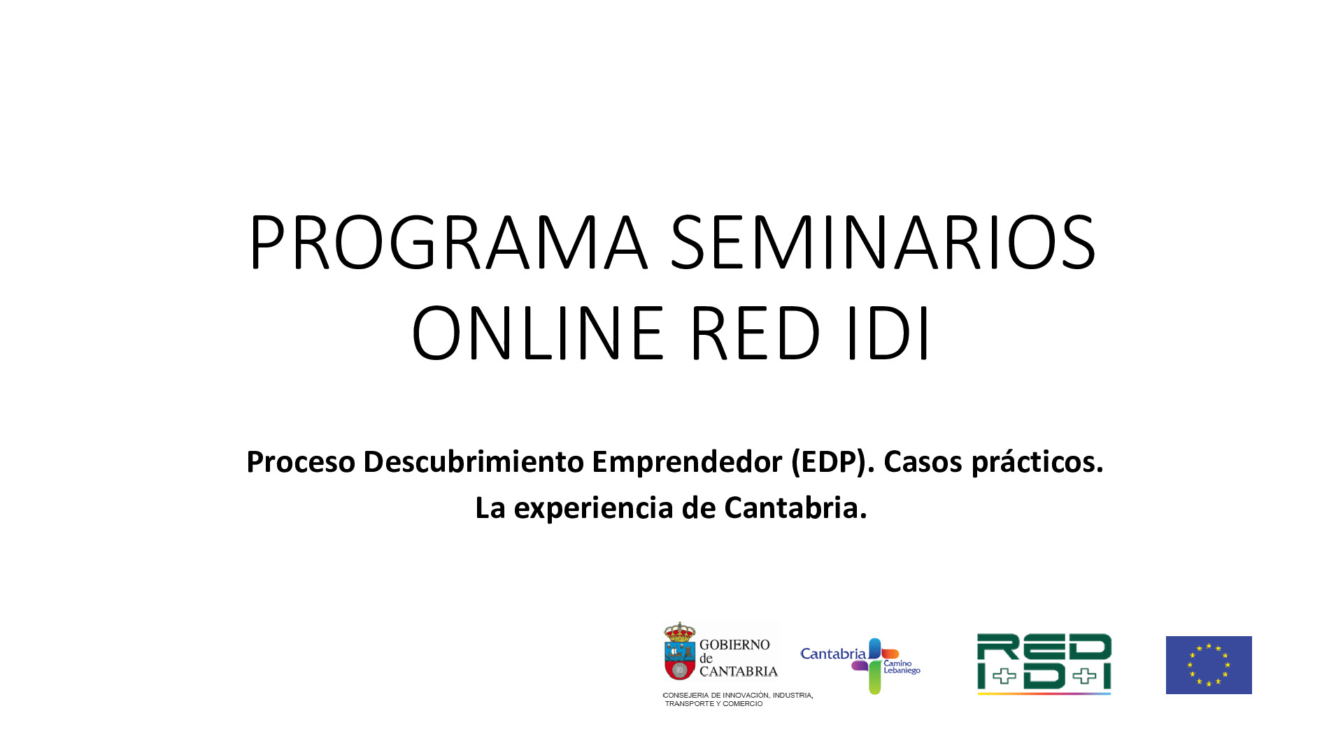 Programa Seminarios Online Red IDI-Cantabria
