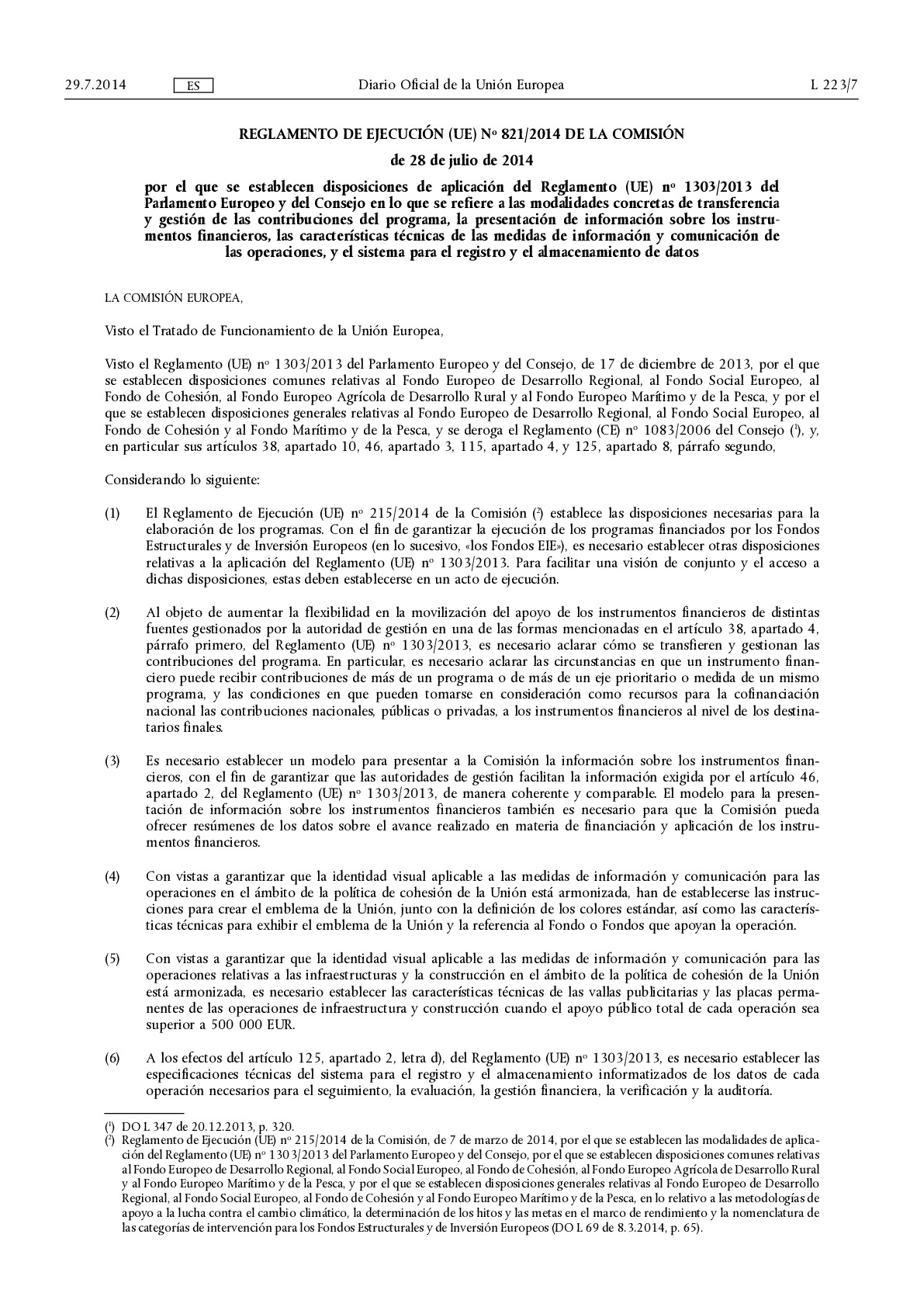 Reglamento Ejecucion_821-2014_Disposiciones_Instrumentos Financieros