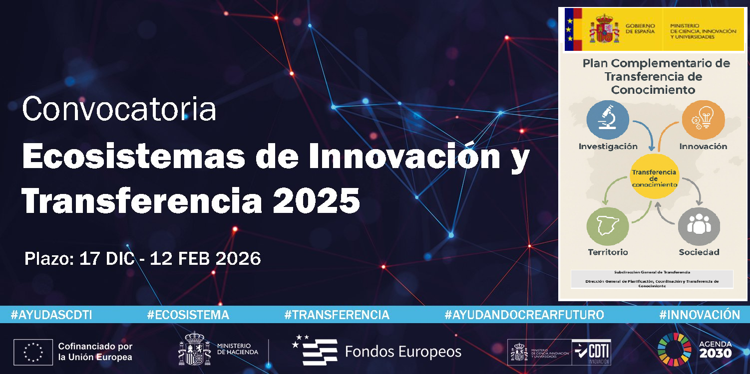 Convocatoria ecosistemas de Innovacion y Transferencia 2025-PCTC