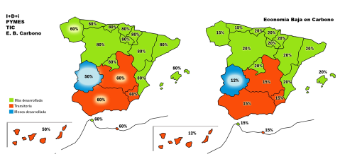 Mapa Concentración Temática Regiones 2014-2020