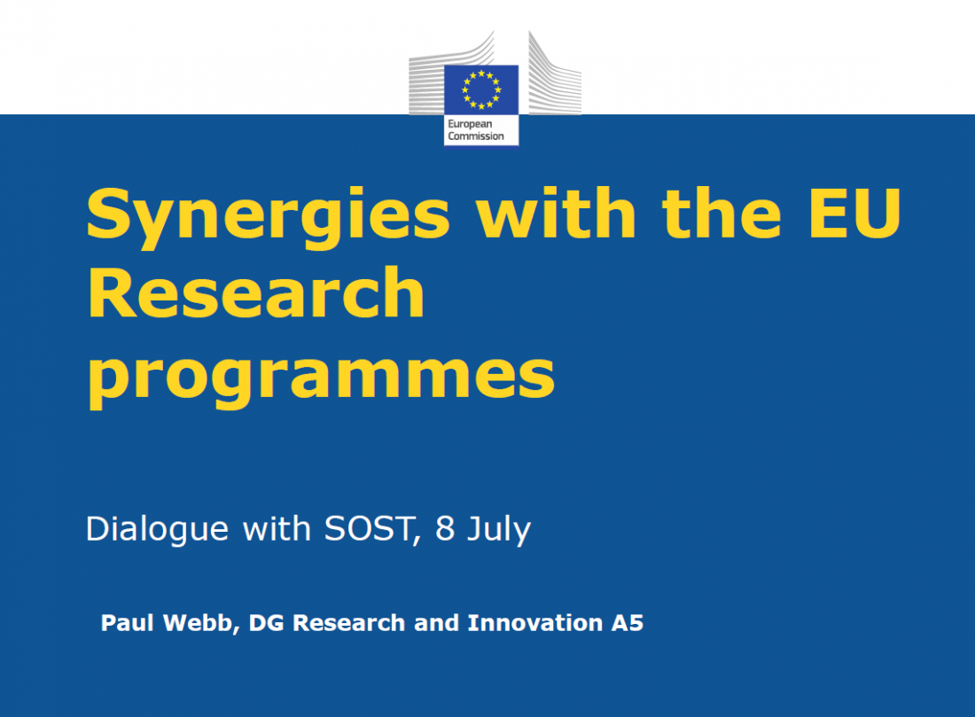 Seminario Online en colaboración con SOST - The MFF 2021-2027 and Synergies between EU Programmes