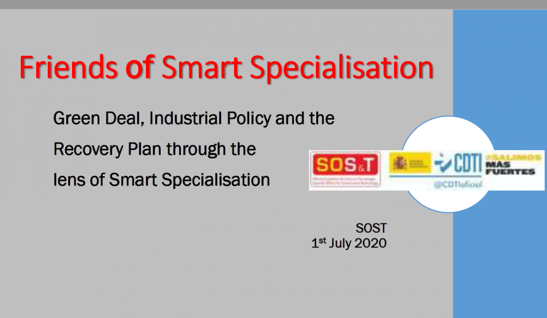 Seminario Online en colaboración con SOST - The future of Smart Specialization: Green Deal and Post Covid Policies