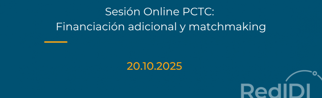 Imagen Red IDI-Sesión Online PCTC: financiación adicional y matchmaking