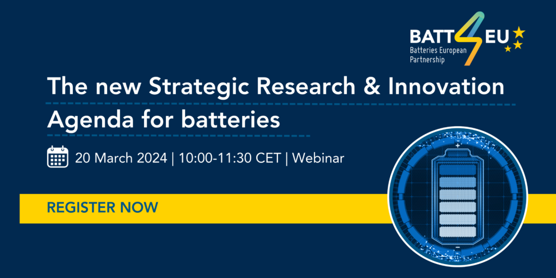 Imagen the new Strategic Research & Innovation Agenda for batteries