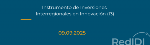 Imagen Red IDI-Instrumento de Inversiones Interregionales en Innovación (I3)